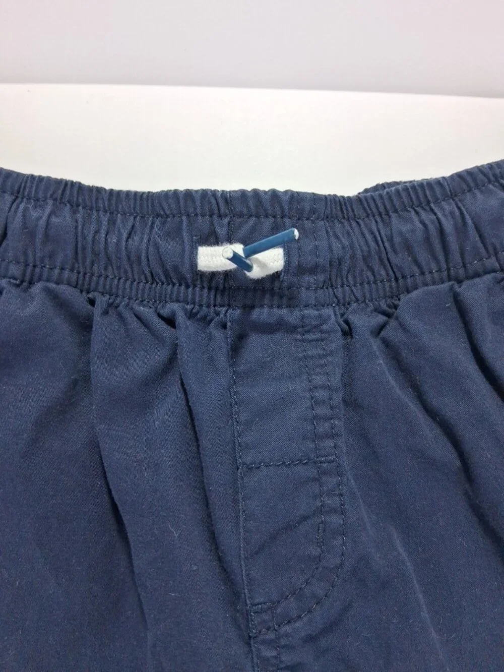 Boys Cat and Jack Khaki Shorts Size Medium (8) Navy Blue Drawstring With Pockets